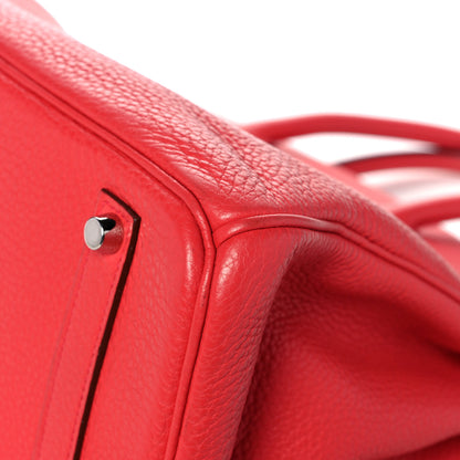 Hermes Taurillon Clemence Birkin 35 Bougainvillea 10 of 11