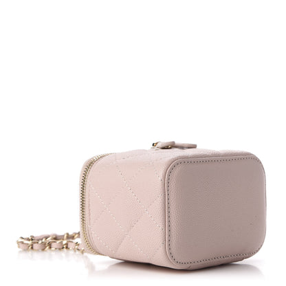 Chanel Caviar Quilted Mini Vanity Case With Chain Light Pink 3 of 12