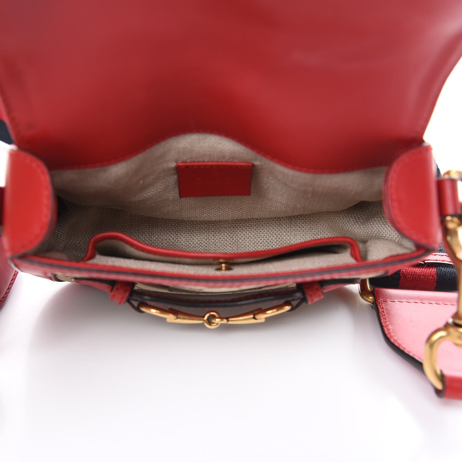 Gucci Monogram Ruinart Calfskin Small Lady Web Shoulder Bag Beige Ebony Hibiscus Red 5 of 13