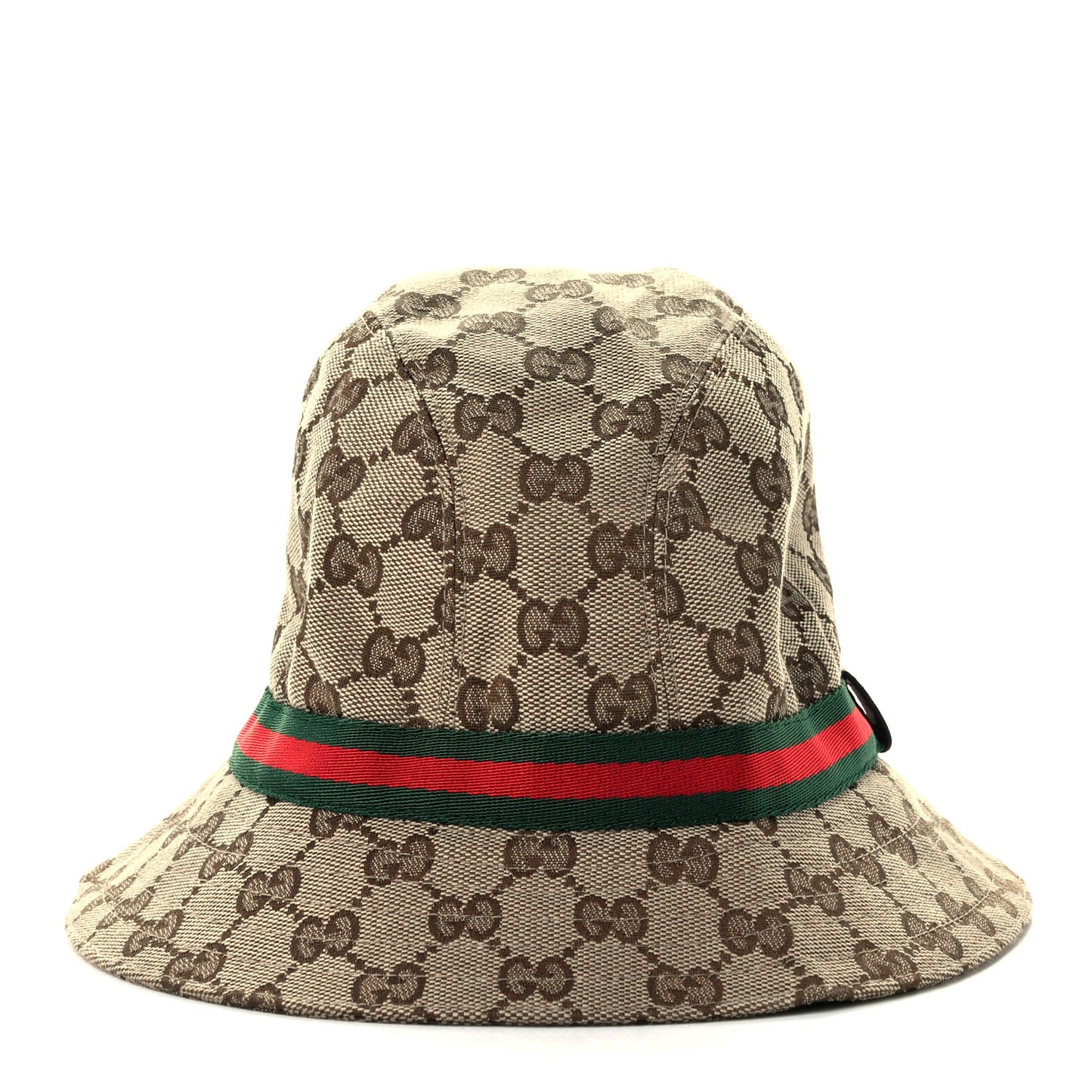 GG Monogram Web Bucket Hat M Brown