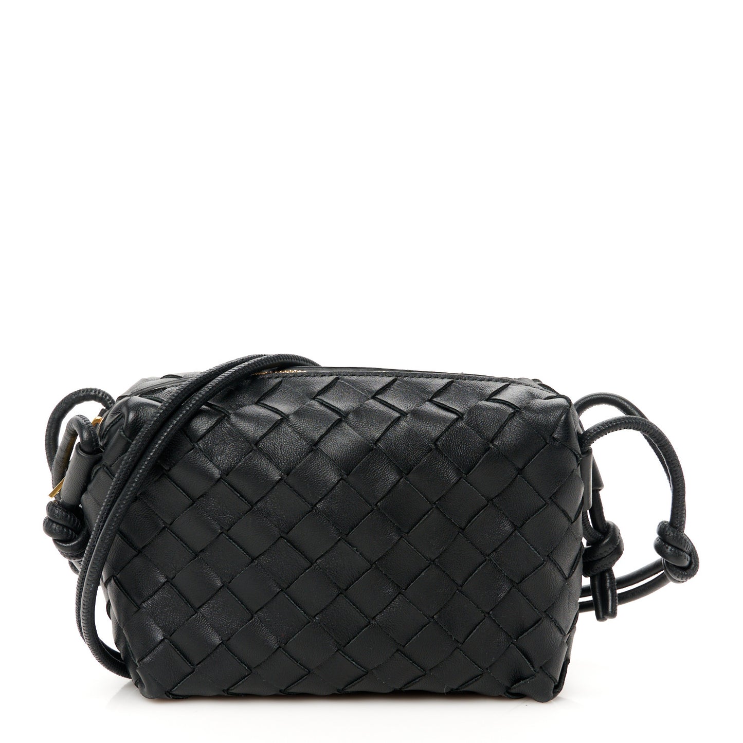 Nappa Intrecciato Mini Loop Camera Bag Black