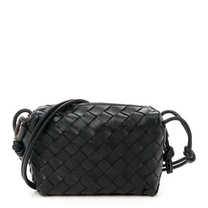 Bottega Veneta Nappa Intrecciato Mini Loop Camera Bag Black 1 of 9