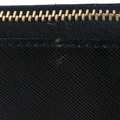 Prada Saffiano Metal Zip Around Wallet Black 12 of 14
