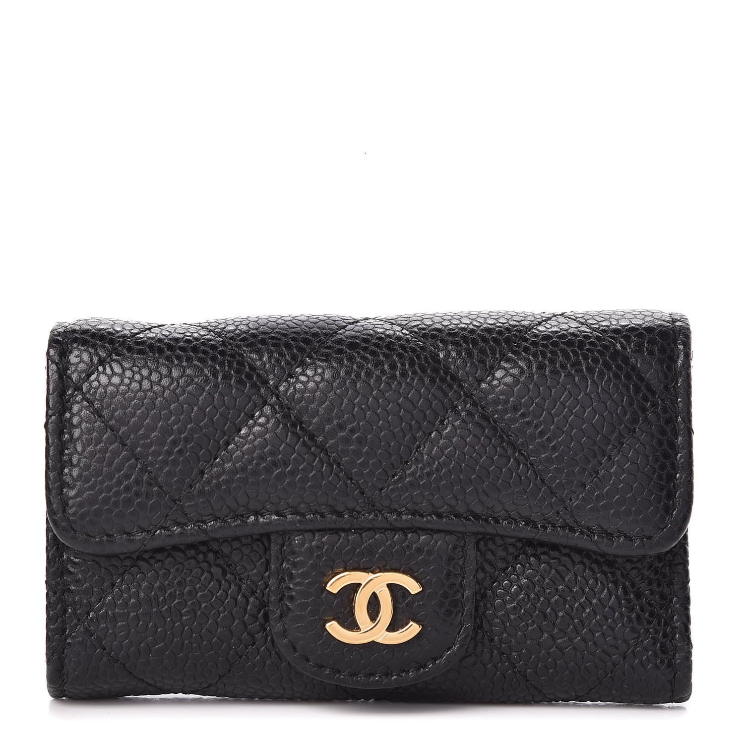 Chanel Caviar Quilted 6 Key Holder Black 1 of 15