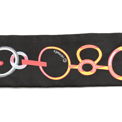 Hermes Silk Do Re Boucles Twilly Black Rose Multicolore 8 of 10