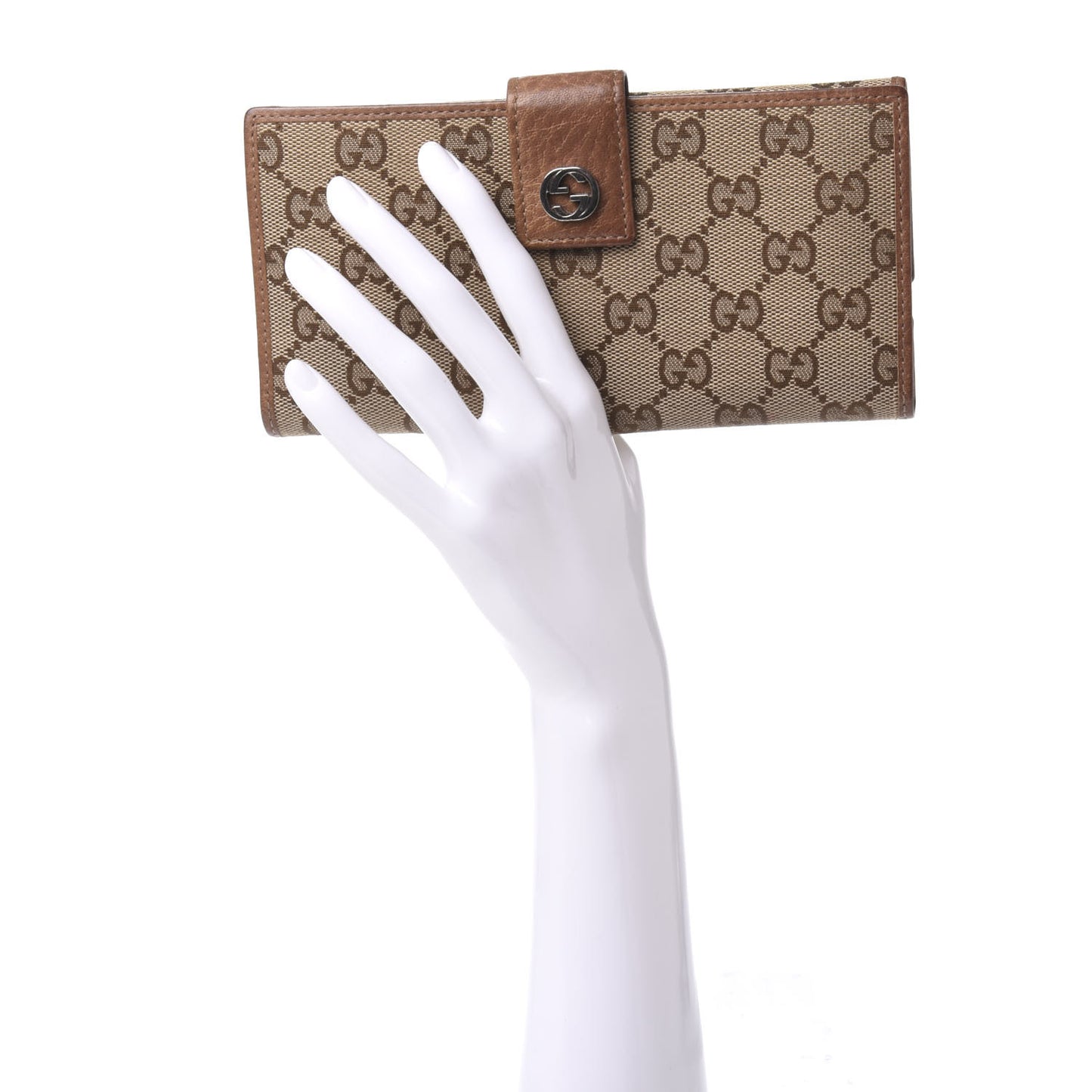 Monogram Old Libeccio Miss GG Continental Wallet Beige Ebony Light Brown