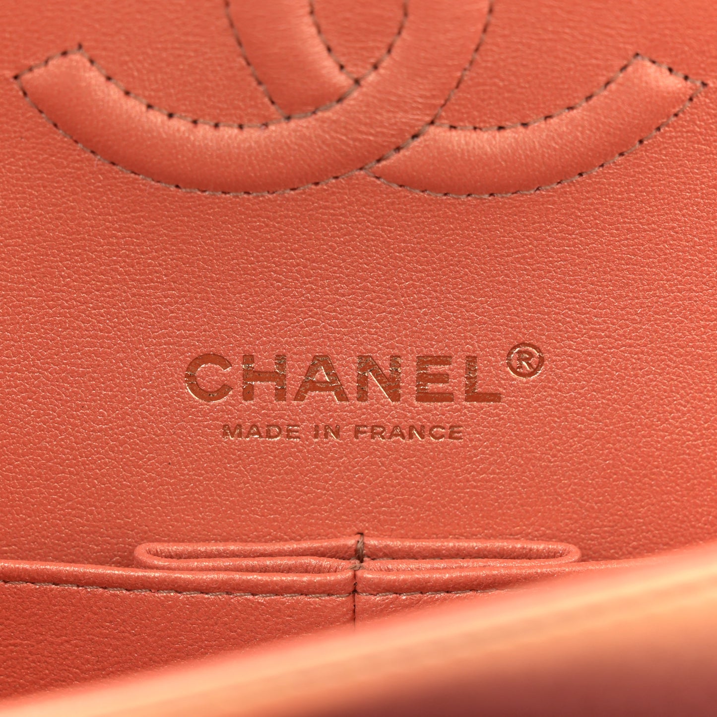 Metallic Lambskin Quilted Medium Double Flap Golden