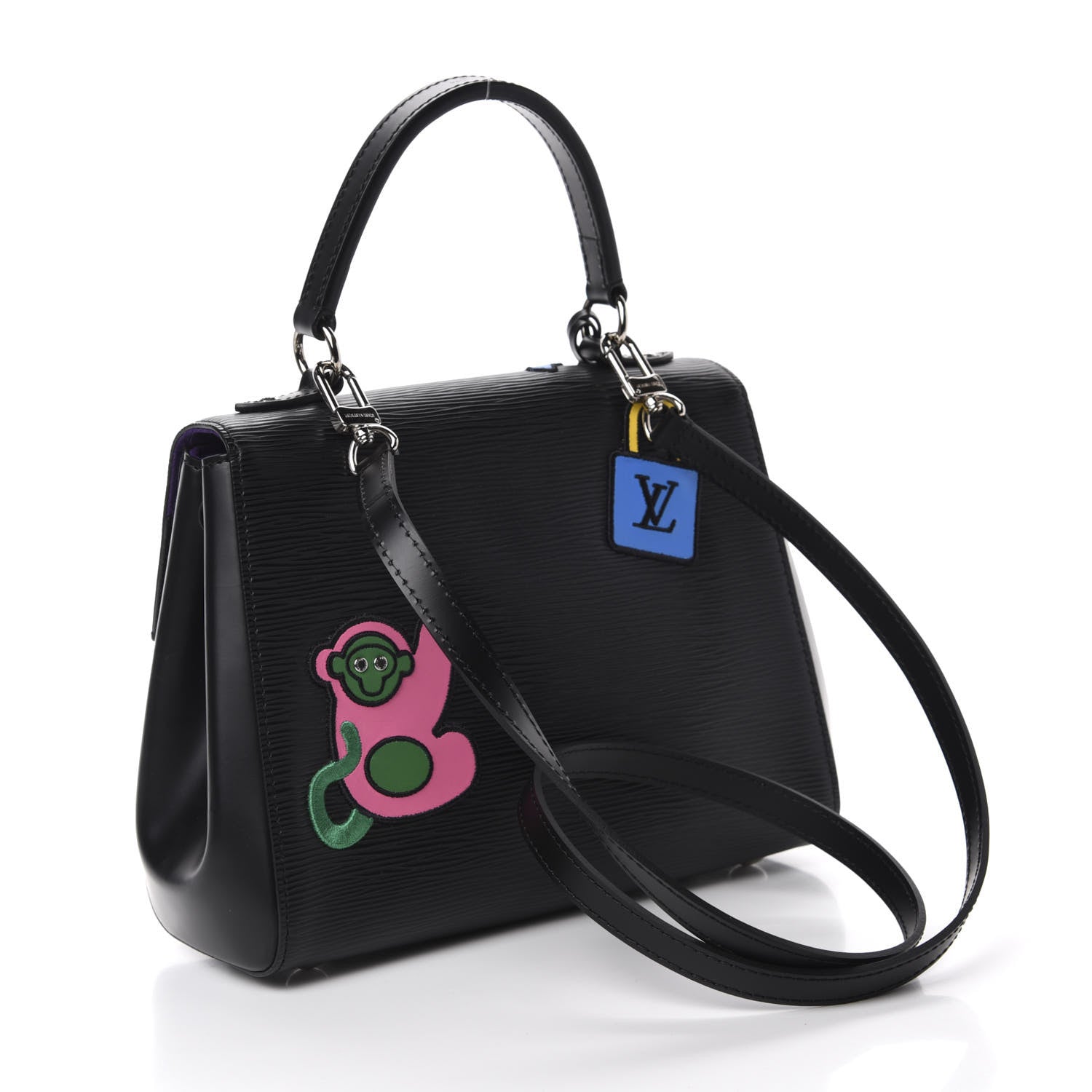 Louis Vuitton Epi Stickers Cluny BB Black 3 of 9