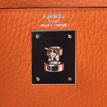 Hermes Taurillon Clemence Kelly Retourne 28 Orange 19 of 35