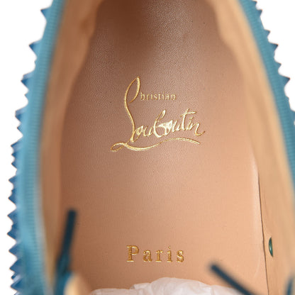 Christian Louboutin CHRISTIAN LOUBOUTIN Veau Velours Mens Louis Orlato Flat Spikes Sneakers 43.5 Amazonia 10 of 13