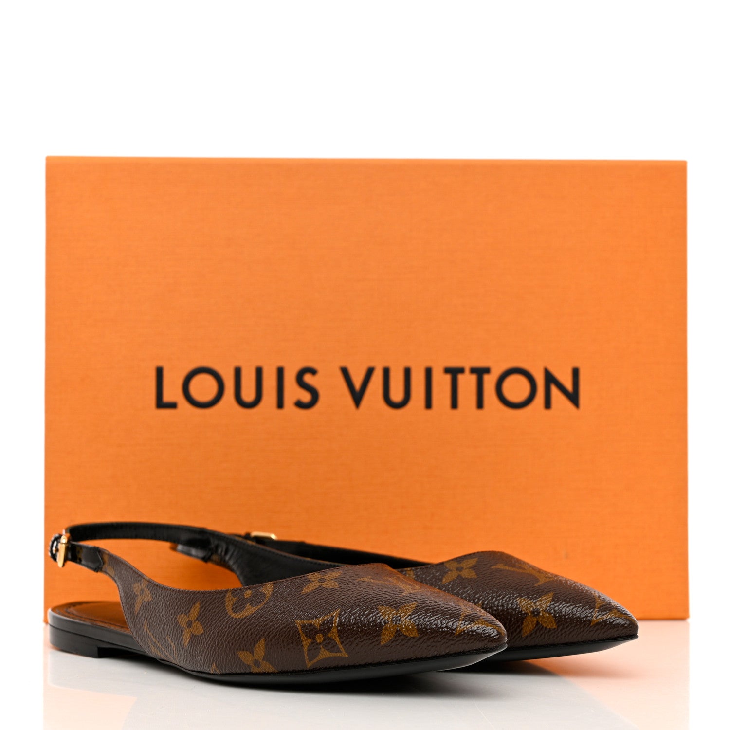 Louis Vuitton Patent Monogram Cherie Slingback Ballerina Flats 37 11 of 11