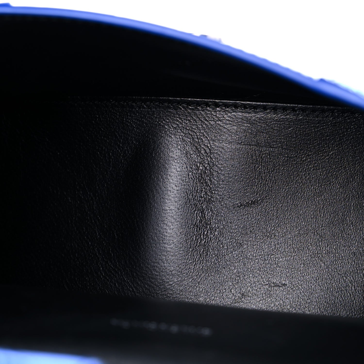 Balenciaga Metallic Shiny Calfskin Crocodile Embossed Hourglass Top Handle Bag XS Royal Blue 13 of 14