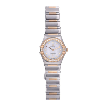 Omega Stainless Steel 18K Yellow Gold Diamond Bezel Mother of Pearl 23mm Constellation My Choice Quartz Watch 895.1243 1 of 4