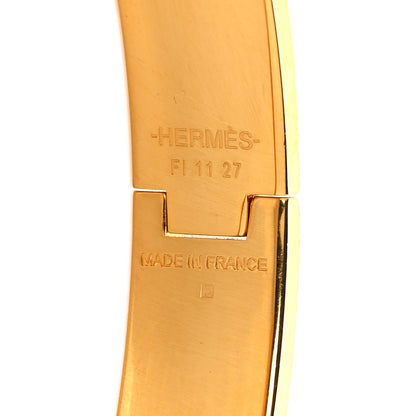 Hermes Enamel Clic Clac H Bracelet GM Narrow Yellow 8 of 8