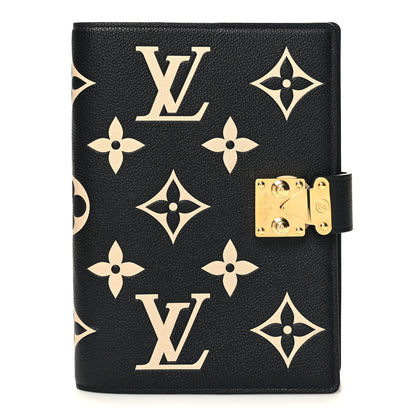 Louis Vuitton Empreinte Monogram Giant Paul Notebook Cover MM Black Beige 1 of 10