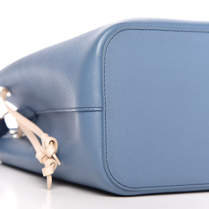 Louis Vuitton Calfskin Lockme Bucket Blue Jean 6 of 11