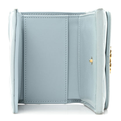 Chanel Lambskin Quilted Chanel 19 Flap Card Holder Light Blue 5 of 13