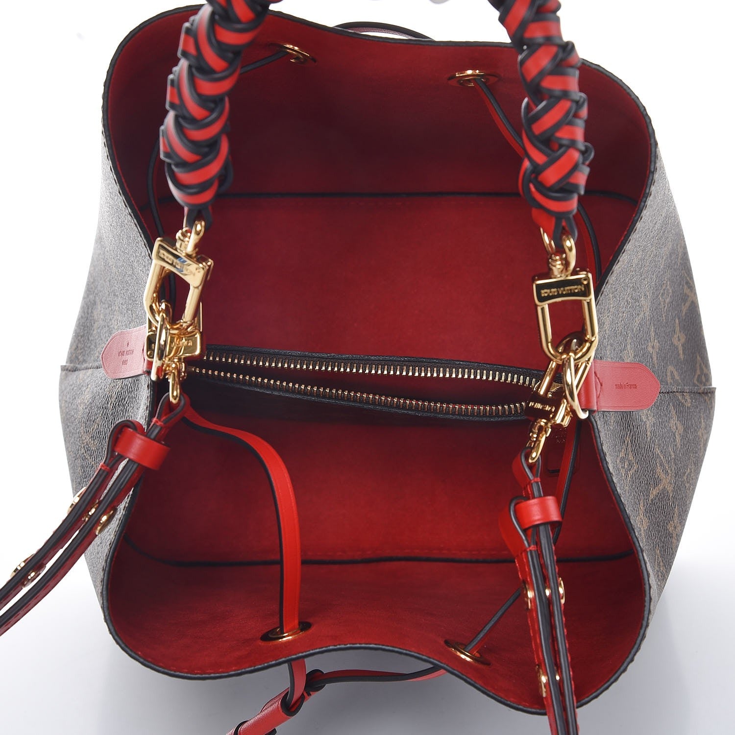 Louis Vuitton Monogram Braided Neonoe Coquelicot 5 of 8