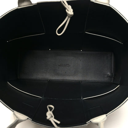 Bottega Veneta Nappa Maxi Intrecciato Medium Arco Tote White Black 6 of 12