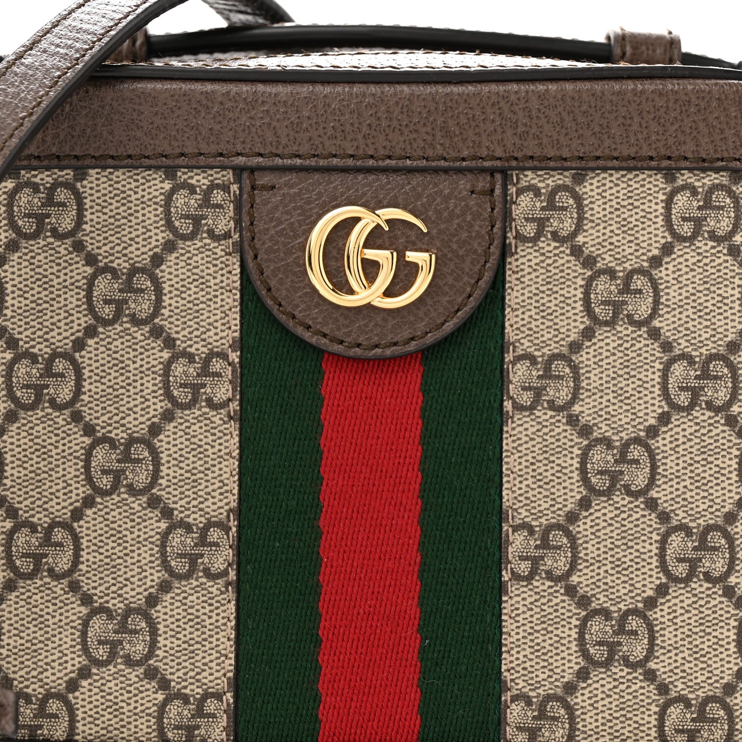 Gucci GG Supreme Monogram Mini Ophidia Top Handle Shoulder Bag Brown 8 of 10