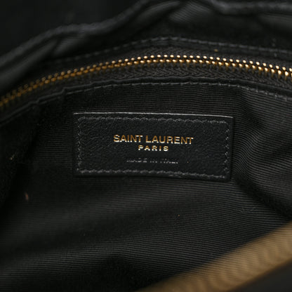 Saint Laurent Calfskin Y Quilted Monogram Medium Loulou Chain Satchel Black 6 of 11