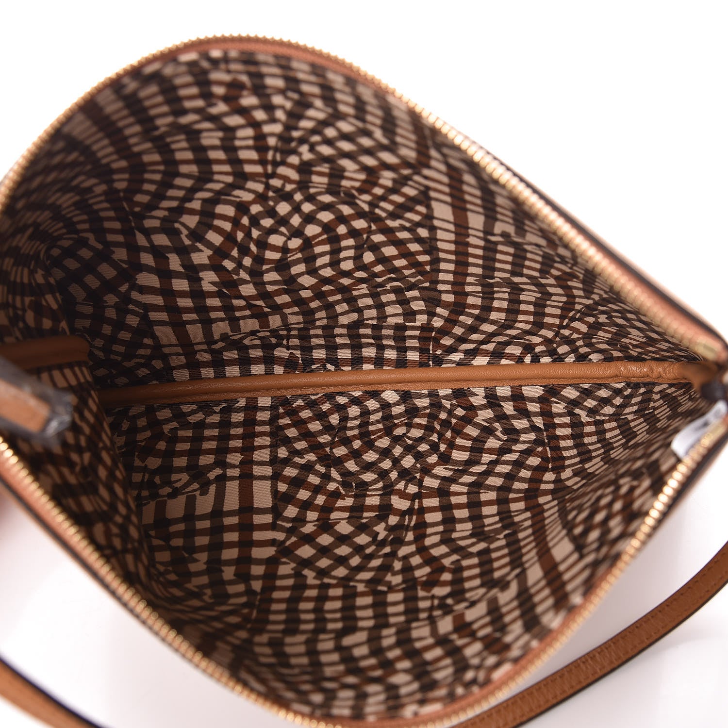 MCM Visetos Liz Shopper Tote Pouch Cognac 5 of 9