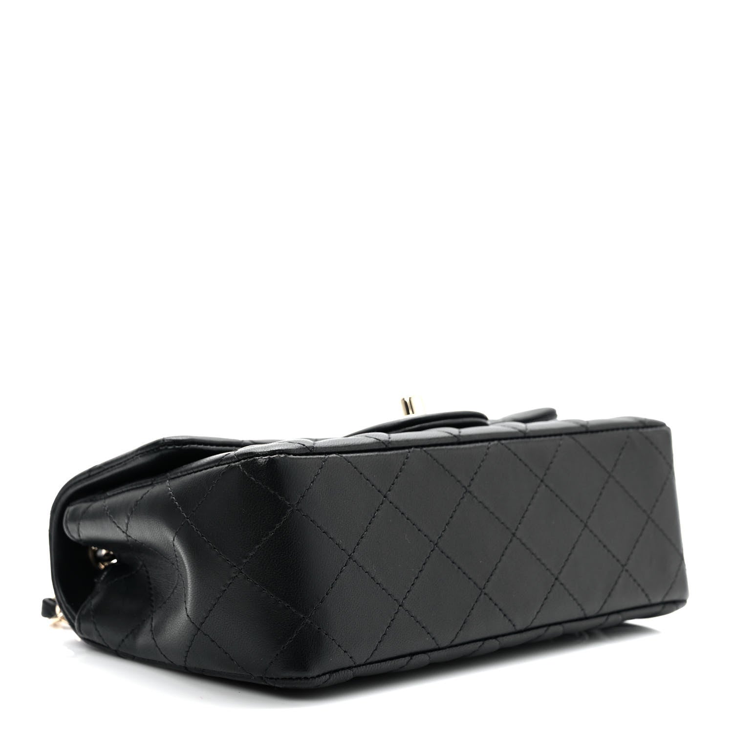Chanel Lambskin Quilted Mini Rectangular Flap Black 4 of 9