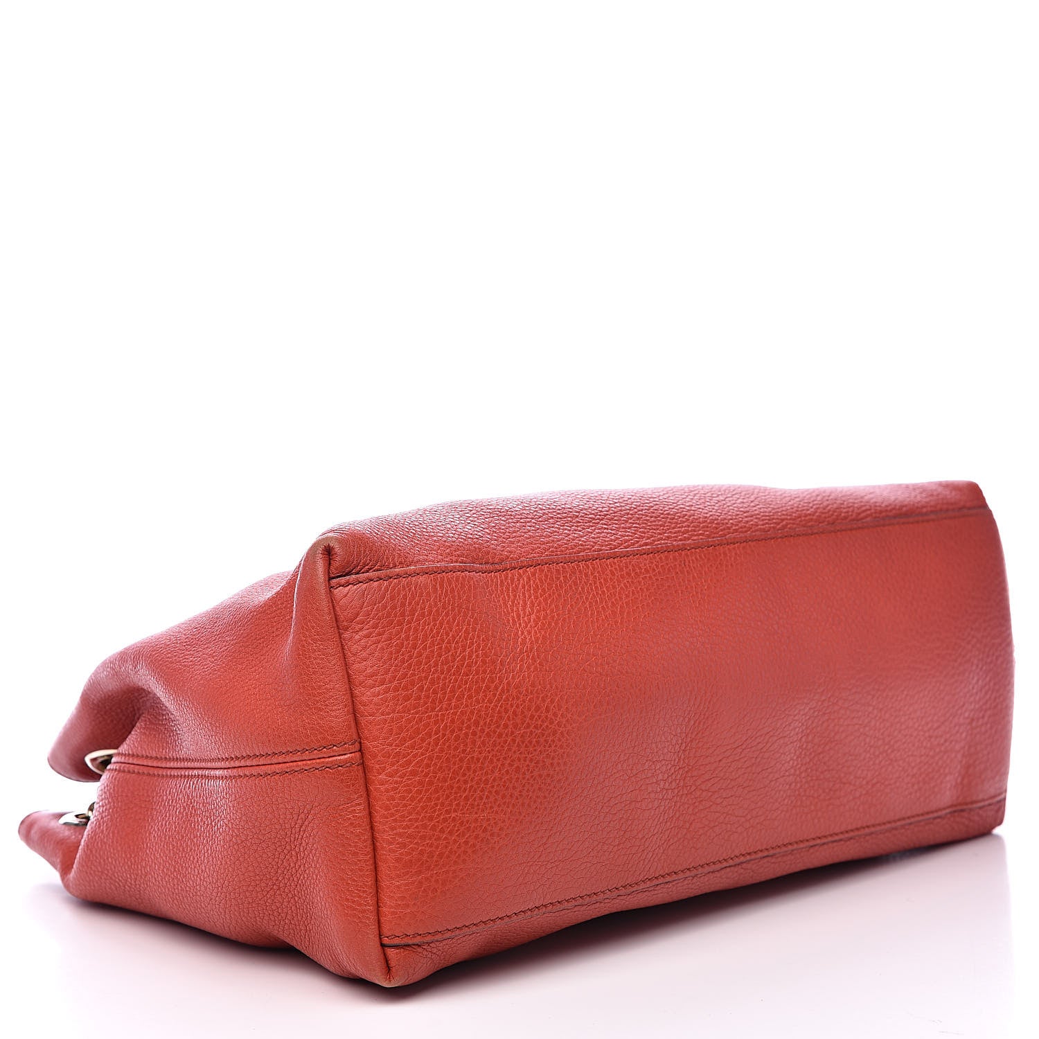 Gucci Pebbled Calfskin Medium Soho Chain Shoulder Bag Sun Orange 4 of 18