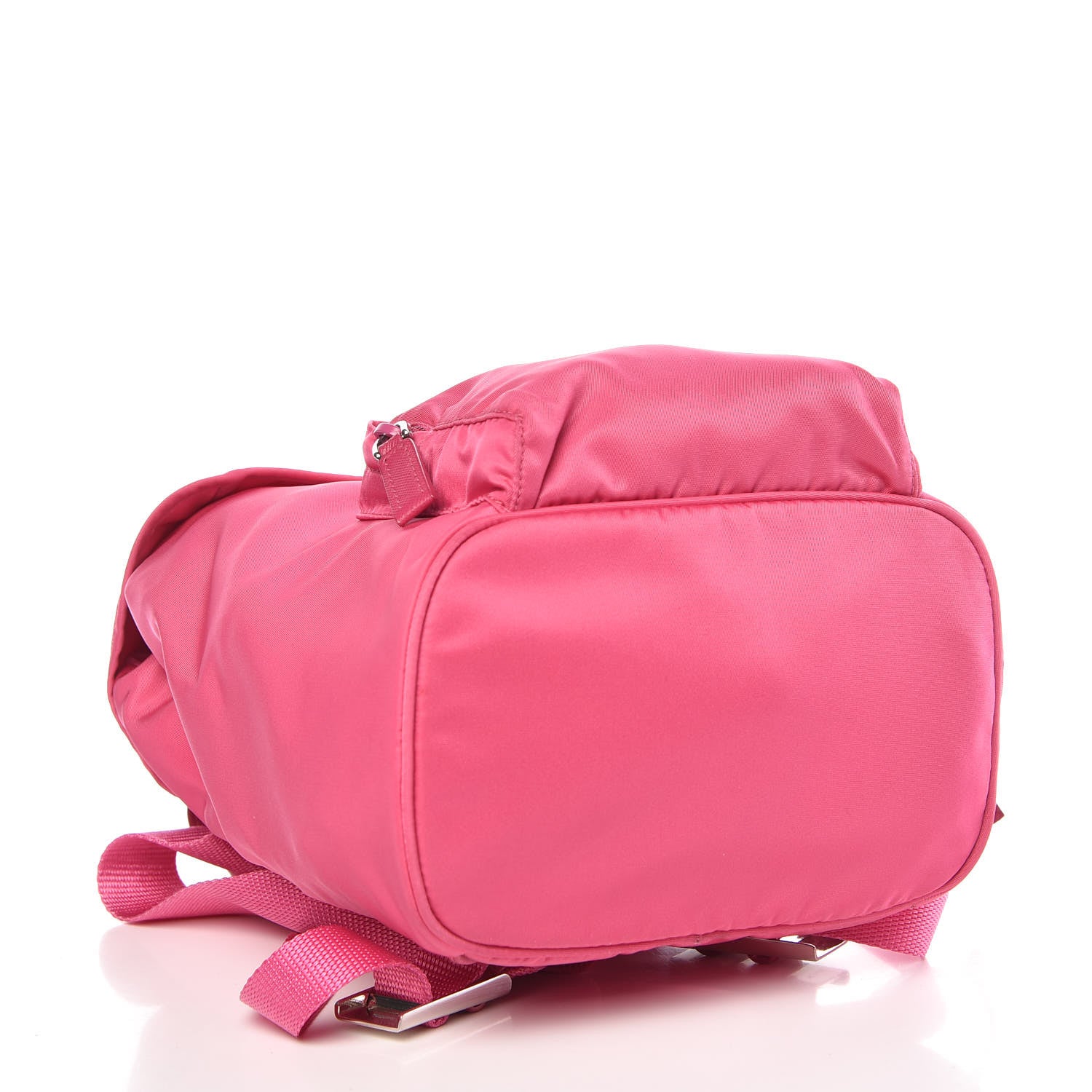 Prada Tessuto Nylon Vela Saffiano Mini Single Snap Buckle Backpack Fuxia 4 of 10