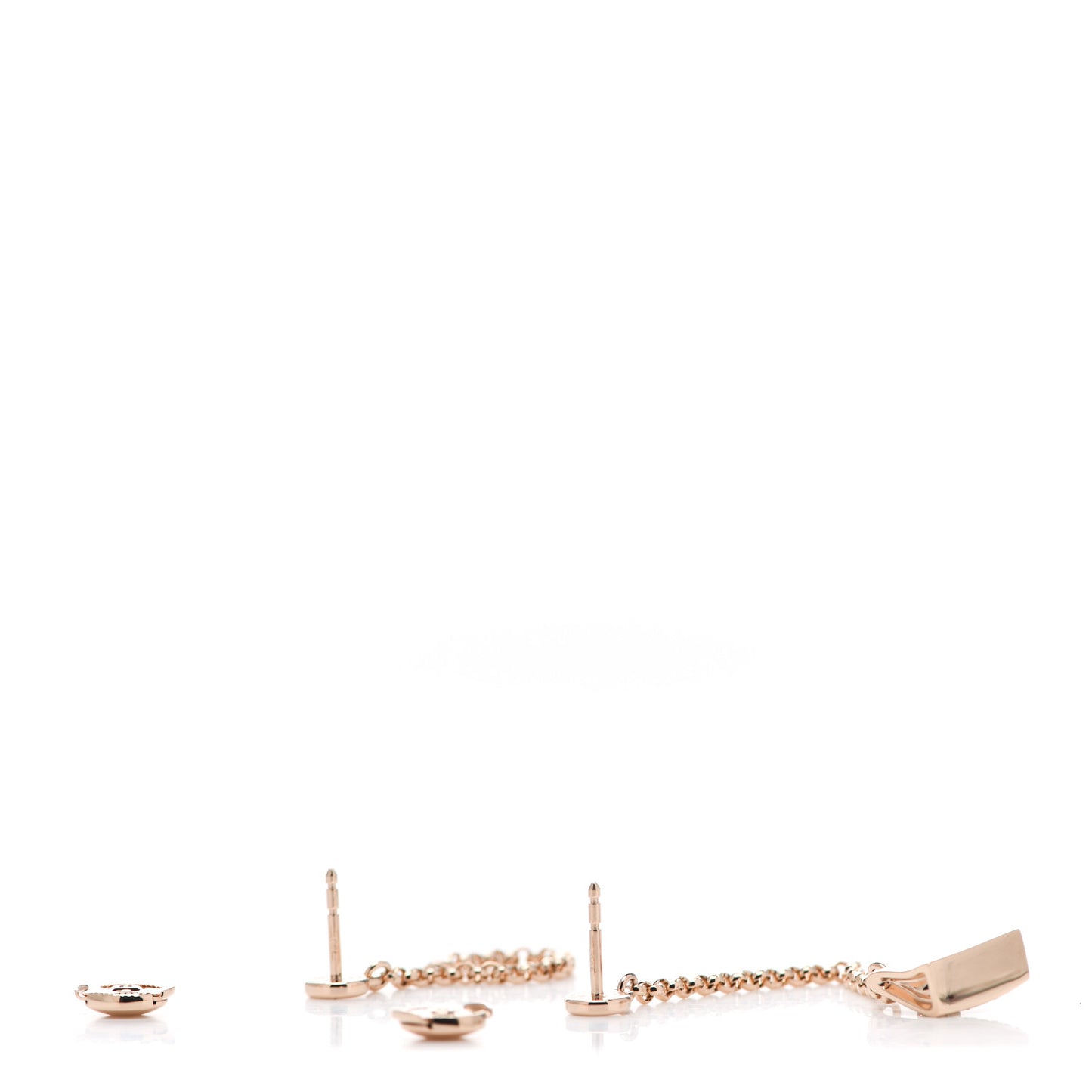 18K Rose Gold Diamond Kelly Amulette Drop Earrings