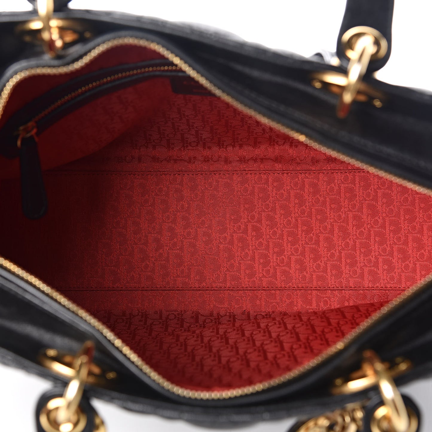 Lambskin Cannage Large Lady Dior Black
