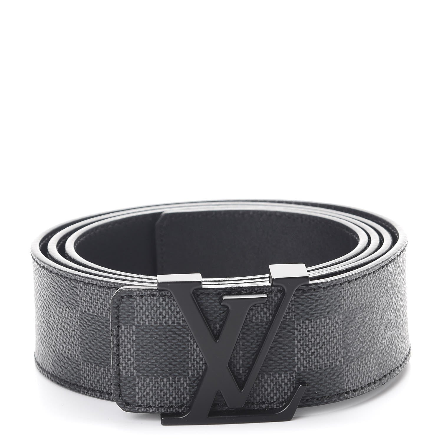 Louis Vuitton Damier Graphite LV Initiales Belt 110 44 1 of 10