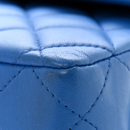 Chanel Lambskin Quilted Medium Double Flap Blue 12 of 12