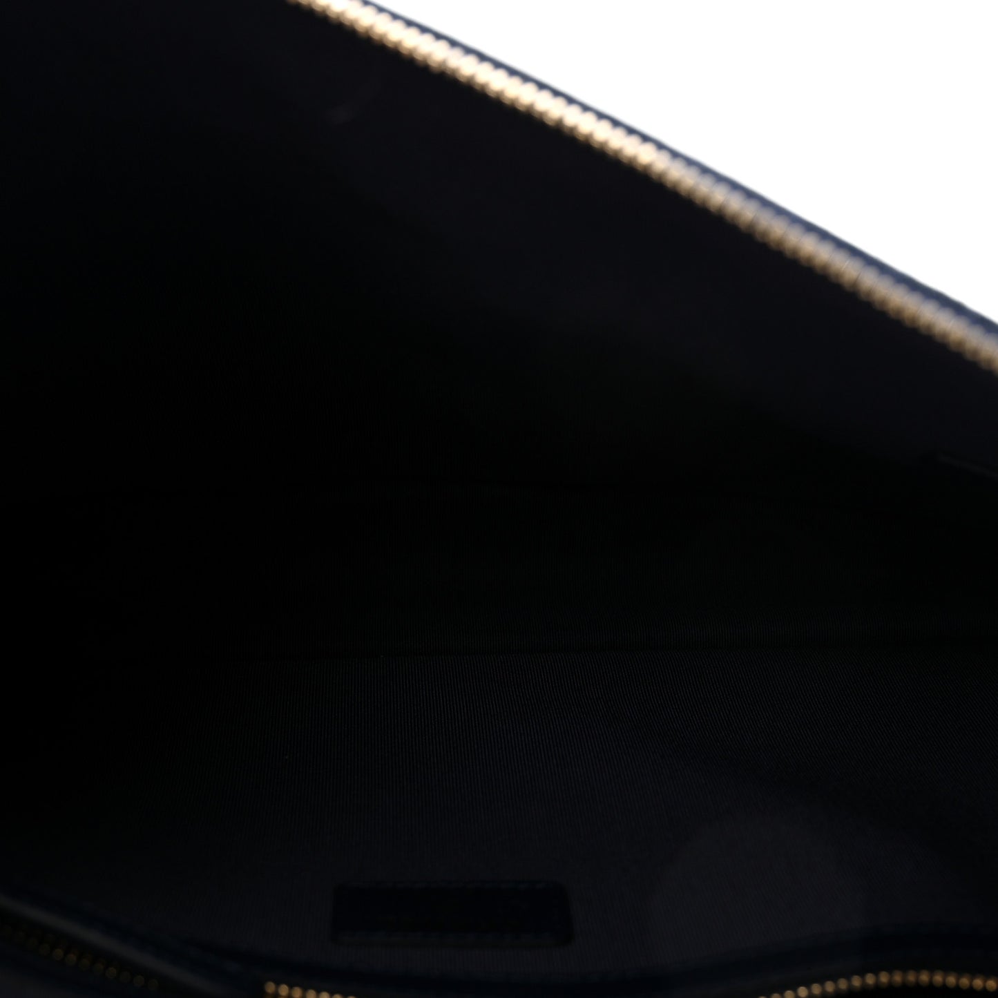 Denim Quilted Zipped Clutch Blue