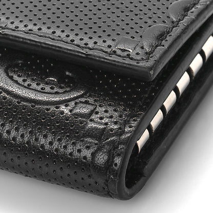 Gucci Calfskin GG Tennis Embossed 6 Key Holder Case Black 8 of 8