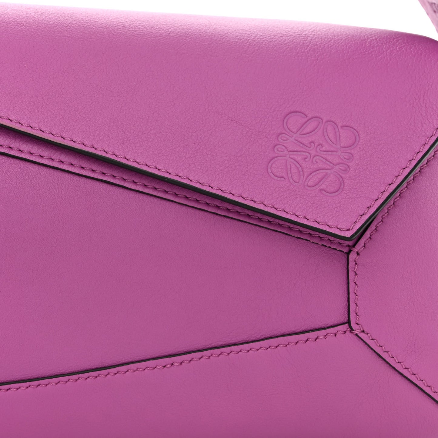 Calfskin Puzzle Hobo Bright Purple