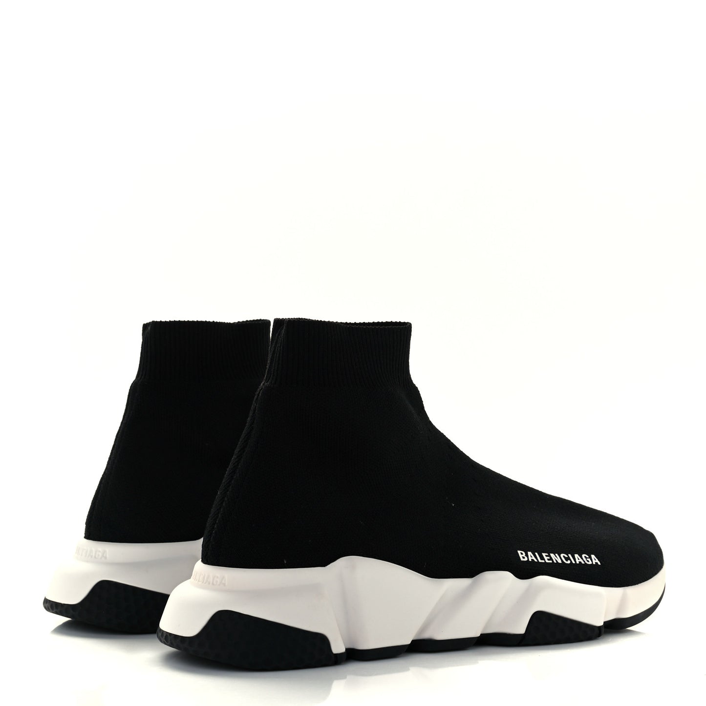 Neoprene Knit Womens Speed Sneakers 39 Black White