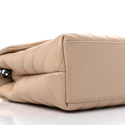Saint Laurent Calfskin Y Quilted Monogram Small Loulou Chain Satchel Dark Beige 8 of 11