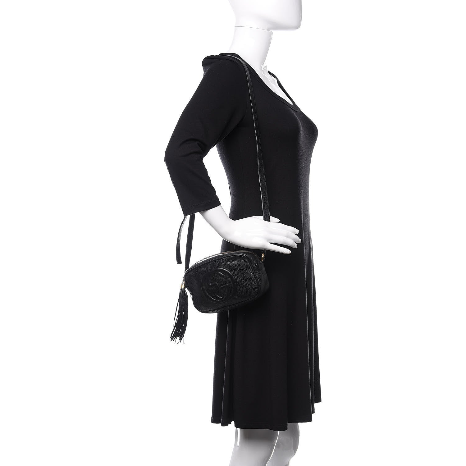 Gucci Pebbled Calfskin Mini Soho Disco Bag Black 2 of 11