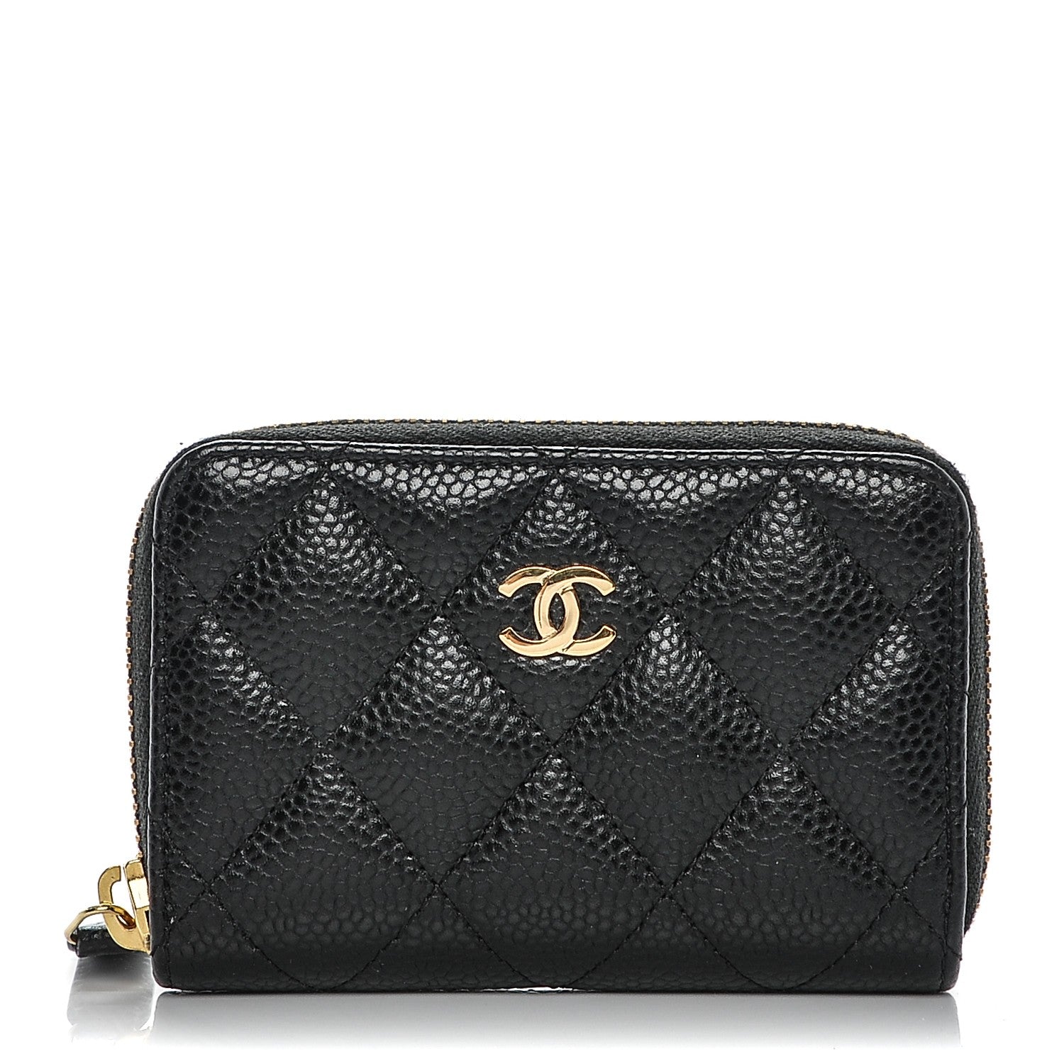 Chanel Caviar Quilted Zip Coin Purse Black 1 of 7