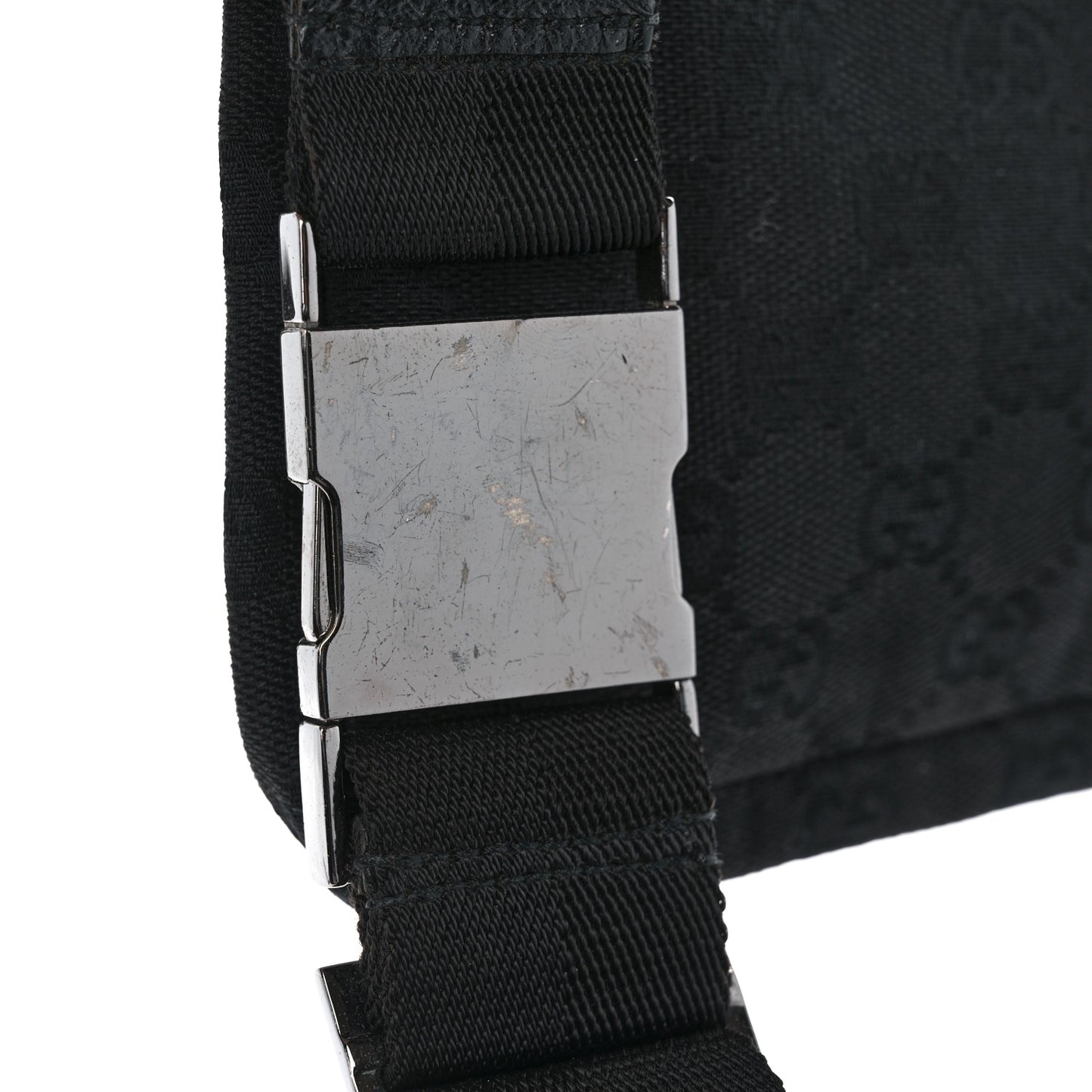 GG Monogram Double Pocket Belt Bag Black