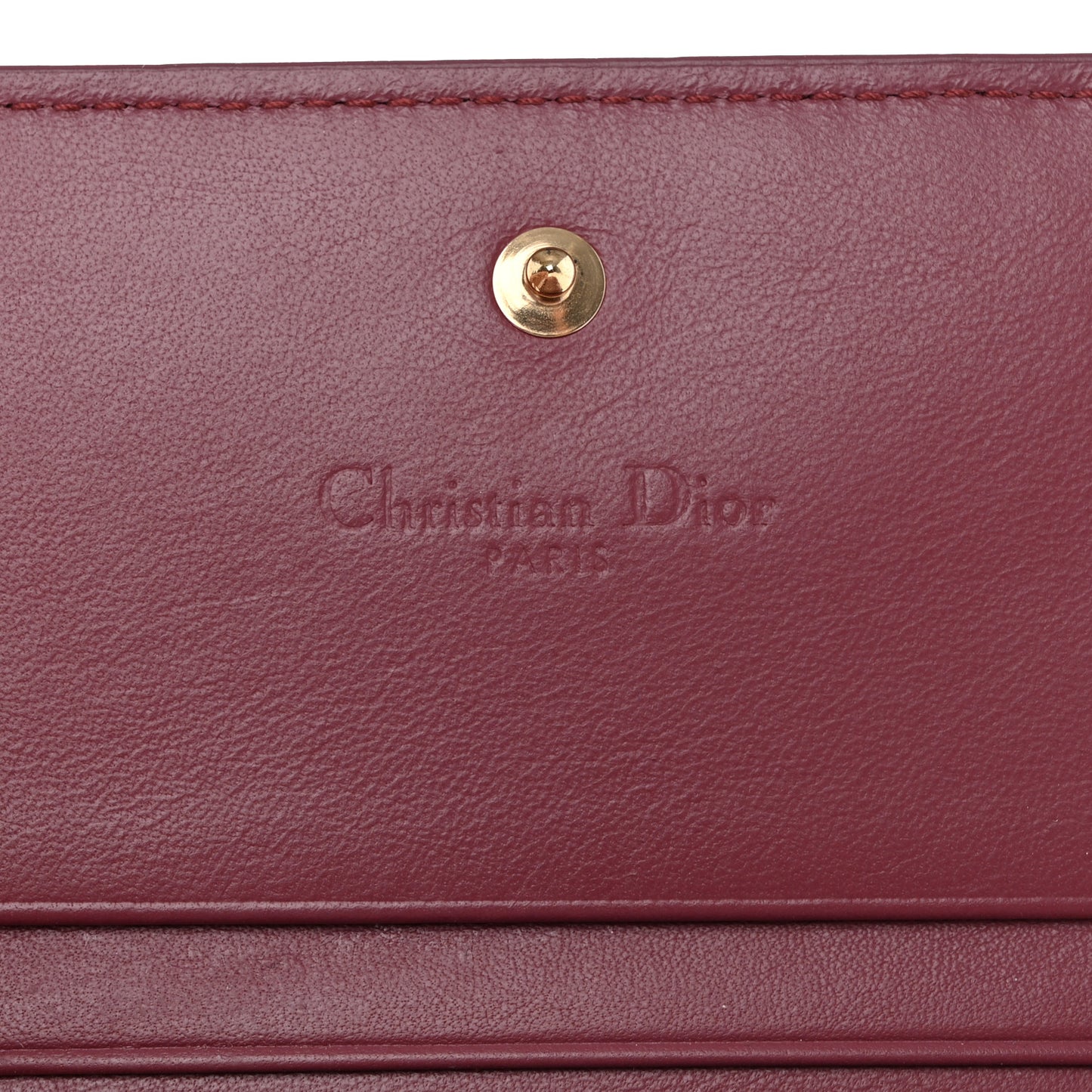 Patent Cannage Mini Lady Dior Wallet Mallow Rose