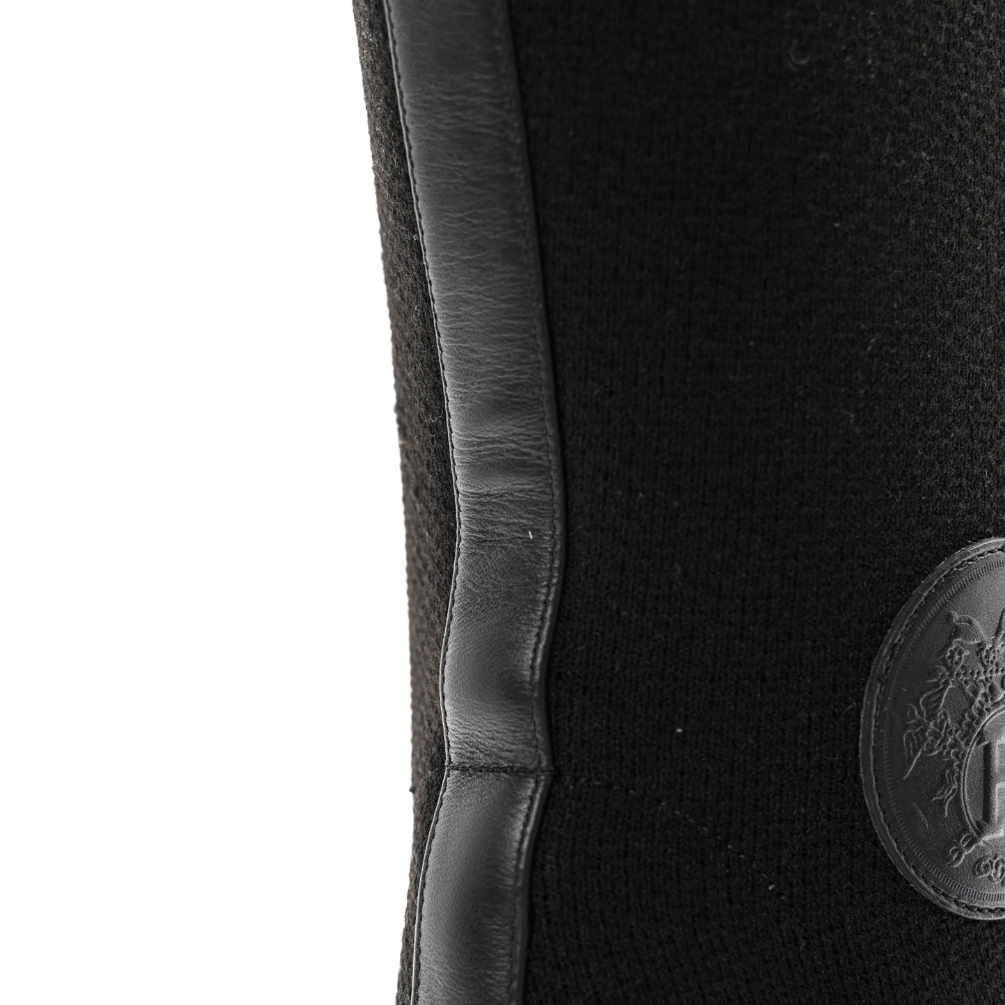 Knit Calfskin Fontaine 60 Boots 39.5 Black