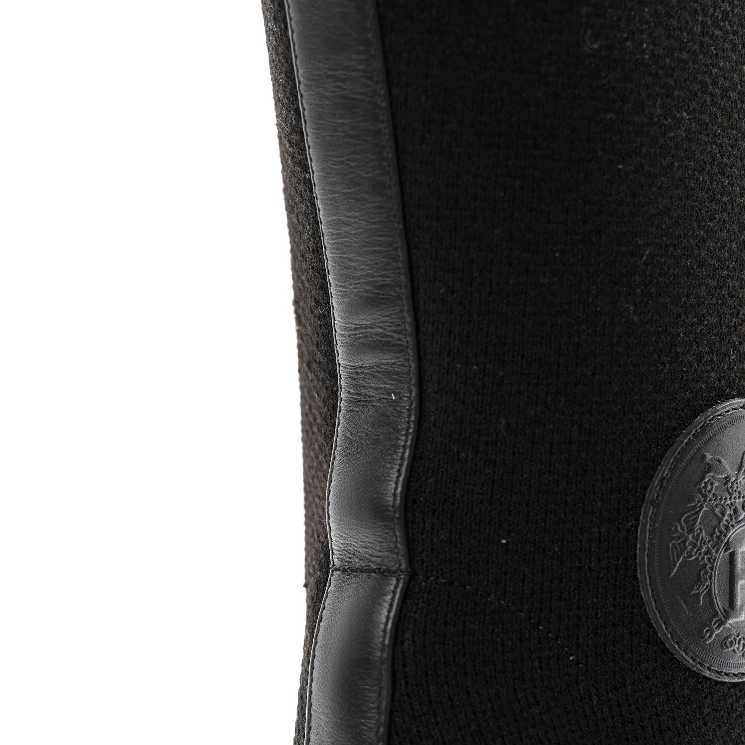 Hermes Knit Calfskin Fontaine 60 Boots 39.5 Black 8 of 9
