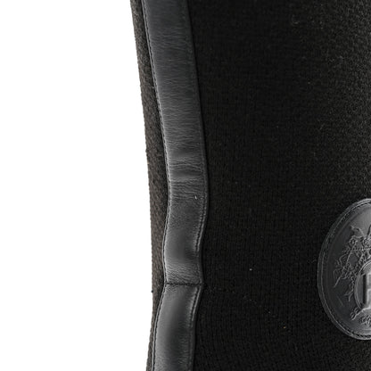 Hermes Knit Calfskin Fontaine 60 Boots 39.5 Black 8 of 9