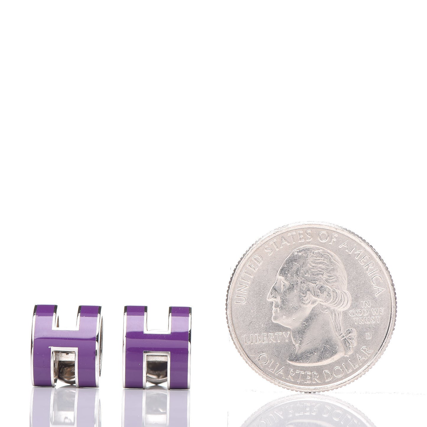 Palladium Lacquered Pop H Earrings Ultraviolet