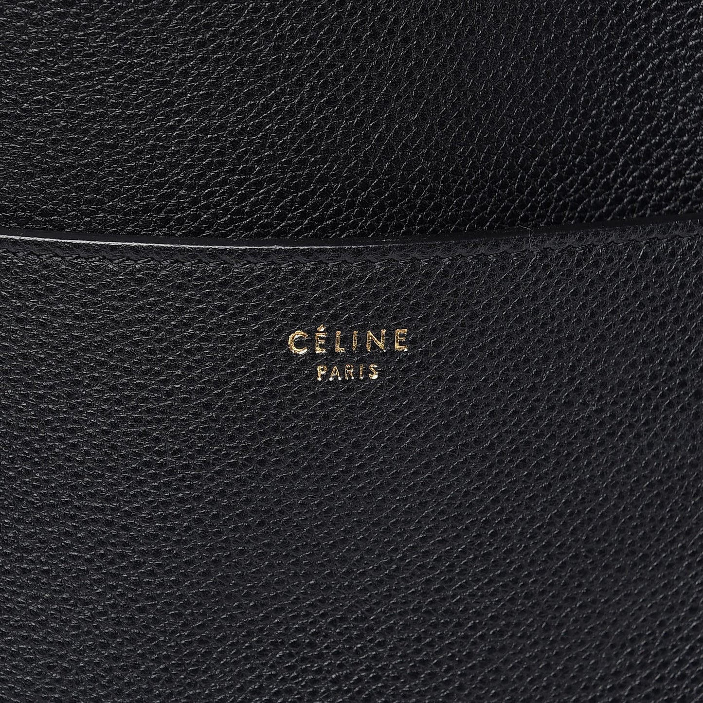 Soft Grained Calfskin Sangle Bucket Bag Black