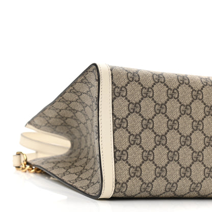 Gucci GG Supreme Monogram Medium Padlock Tote White 8 of 9