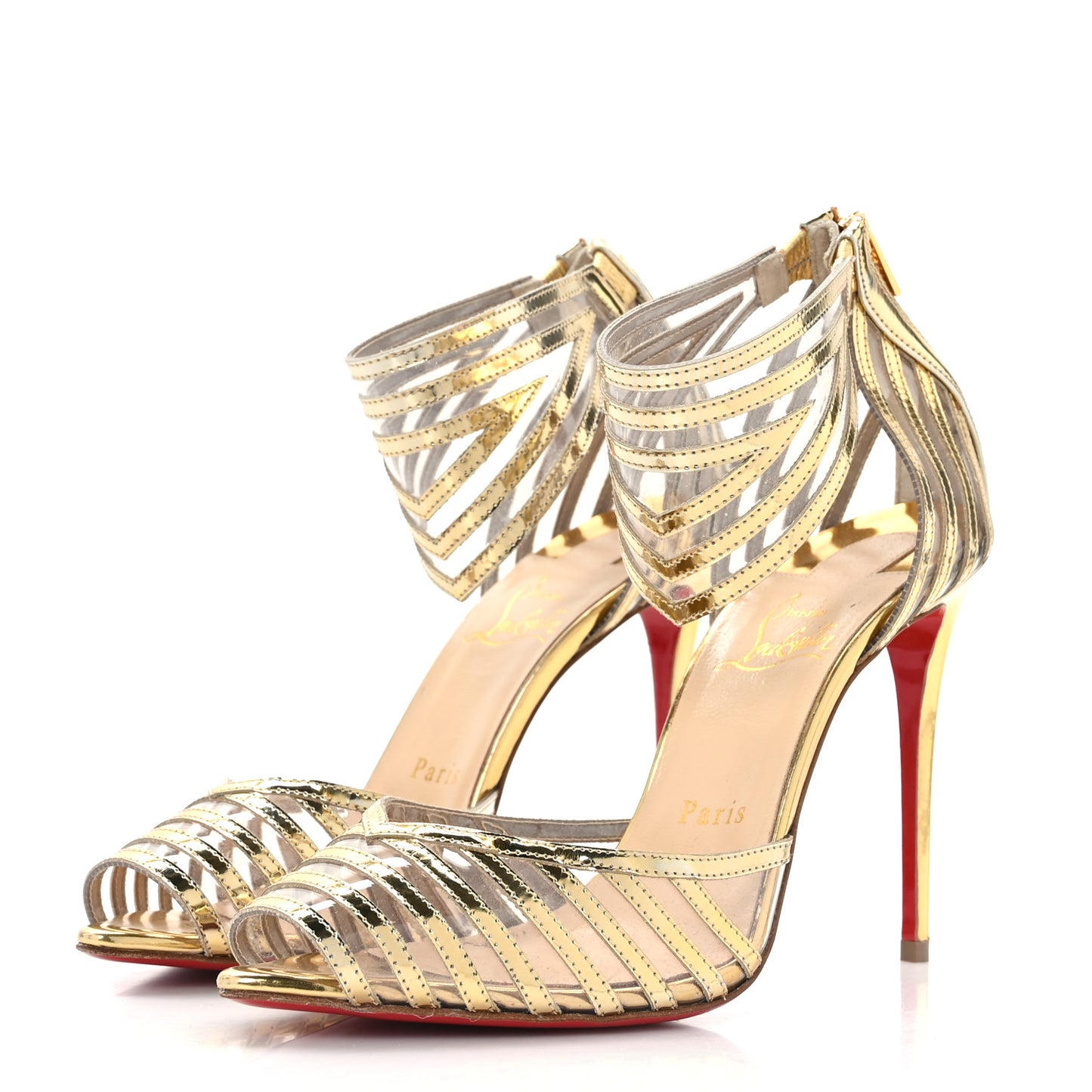 Specchio PVC Maratena 100 Sandal Heels 37.5 Gold