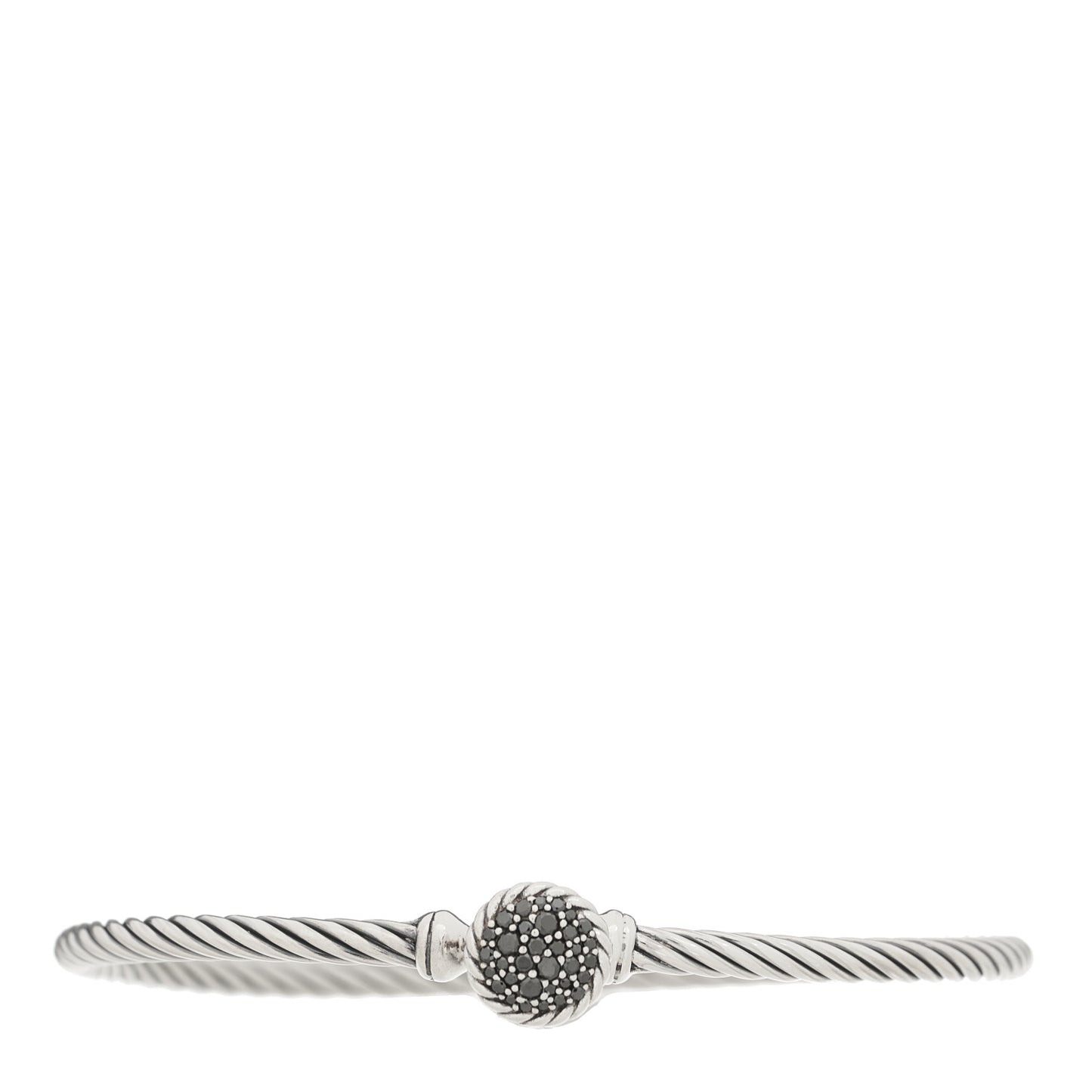 Sterling Silver Black Diamond 3mm Chatelaine Bracelet